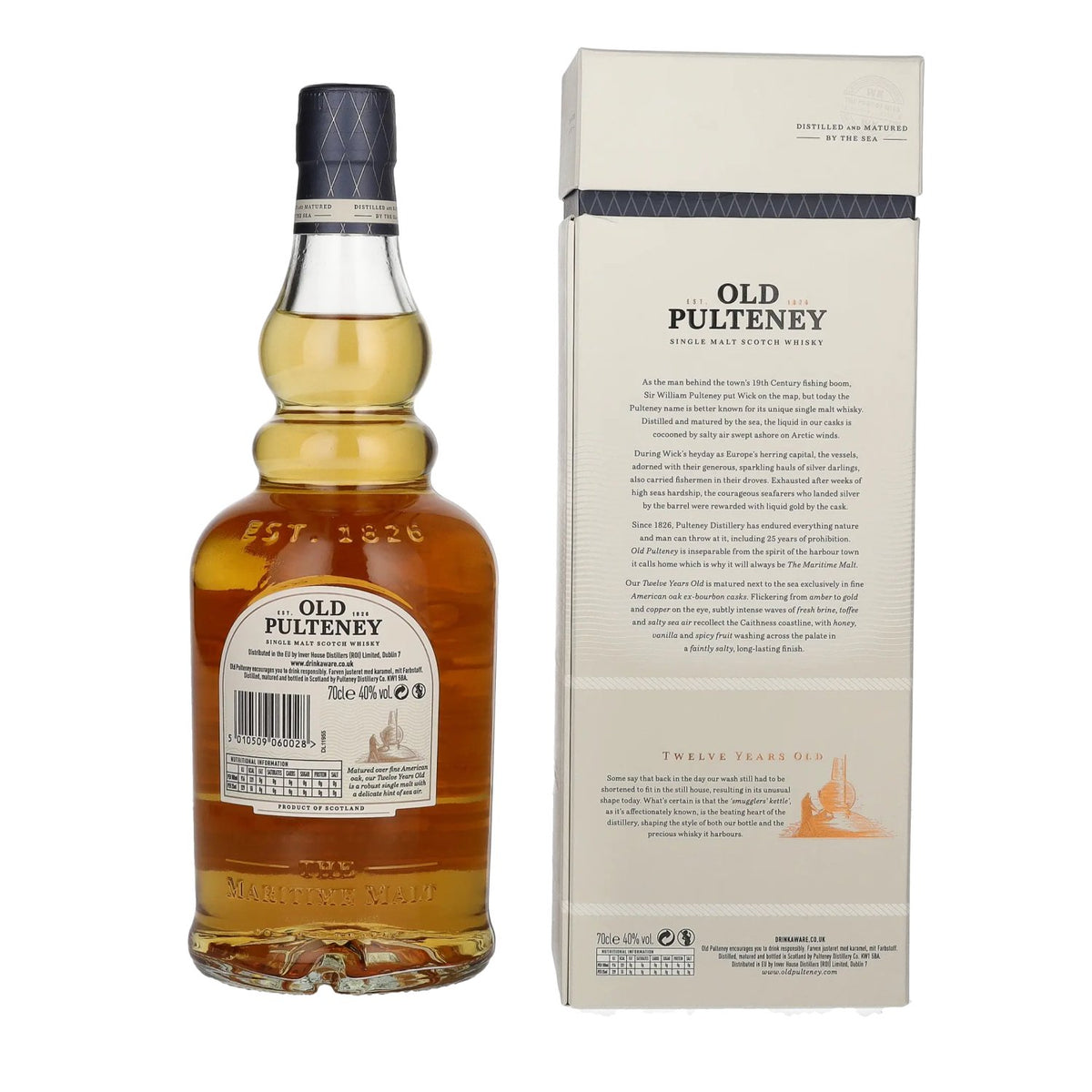 Old Pulteney 12 Years Old Single Malt Scotch Whisky 40% Vol. 0,7l in Geschenkbox
