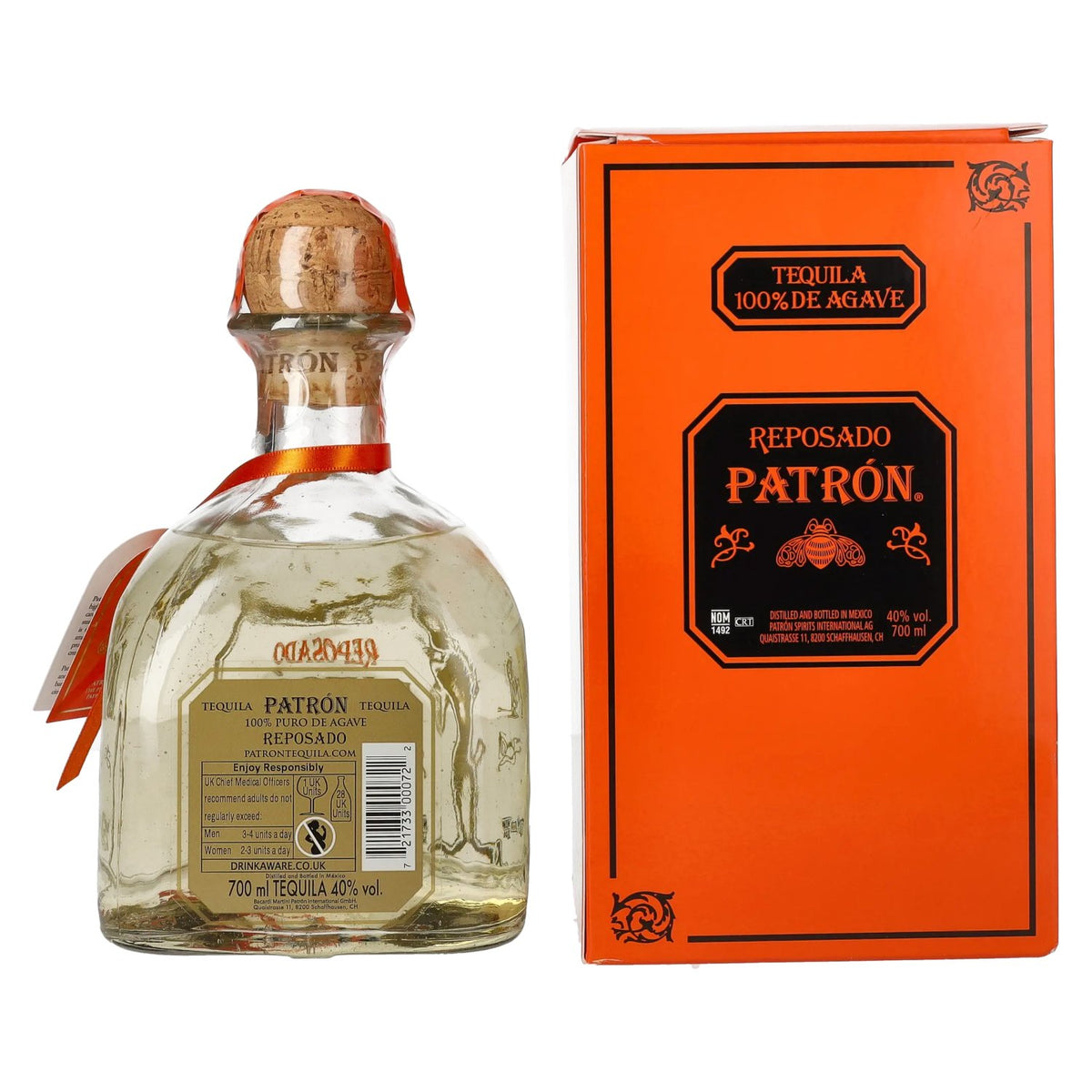 Patrón Tequila Reposado 40% Vol. 0,7l en boîte cadeau