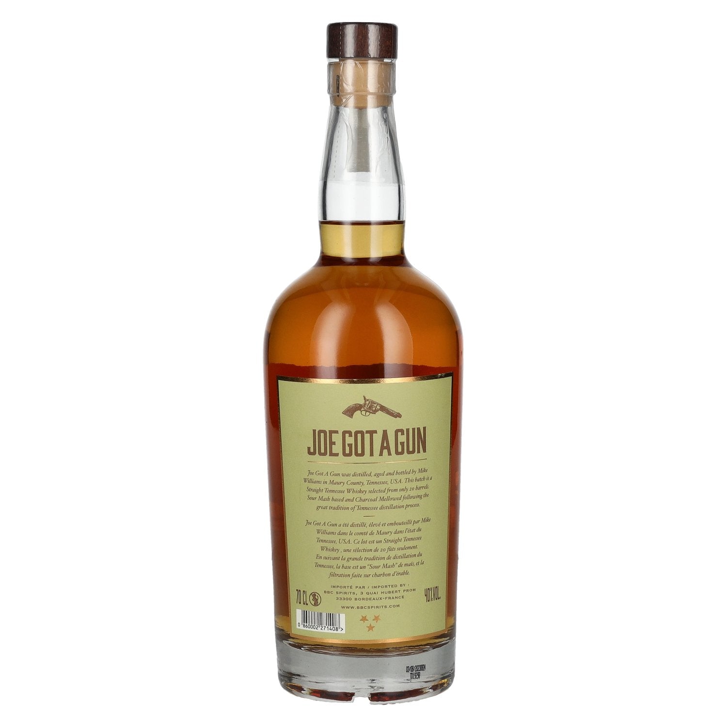 Joe Got A Gun Tennessee Whiskey 20 Private Barrels Batch N°4 40% Vol. 0,7l