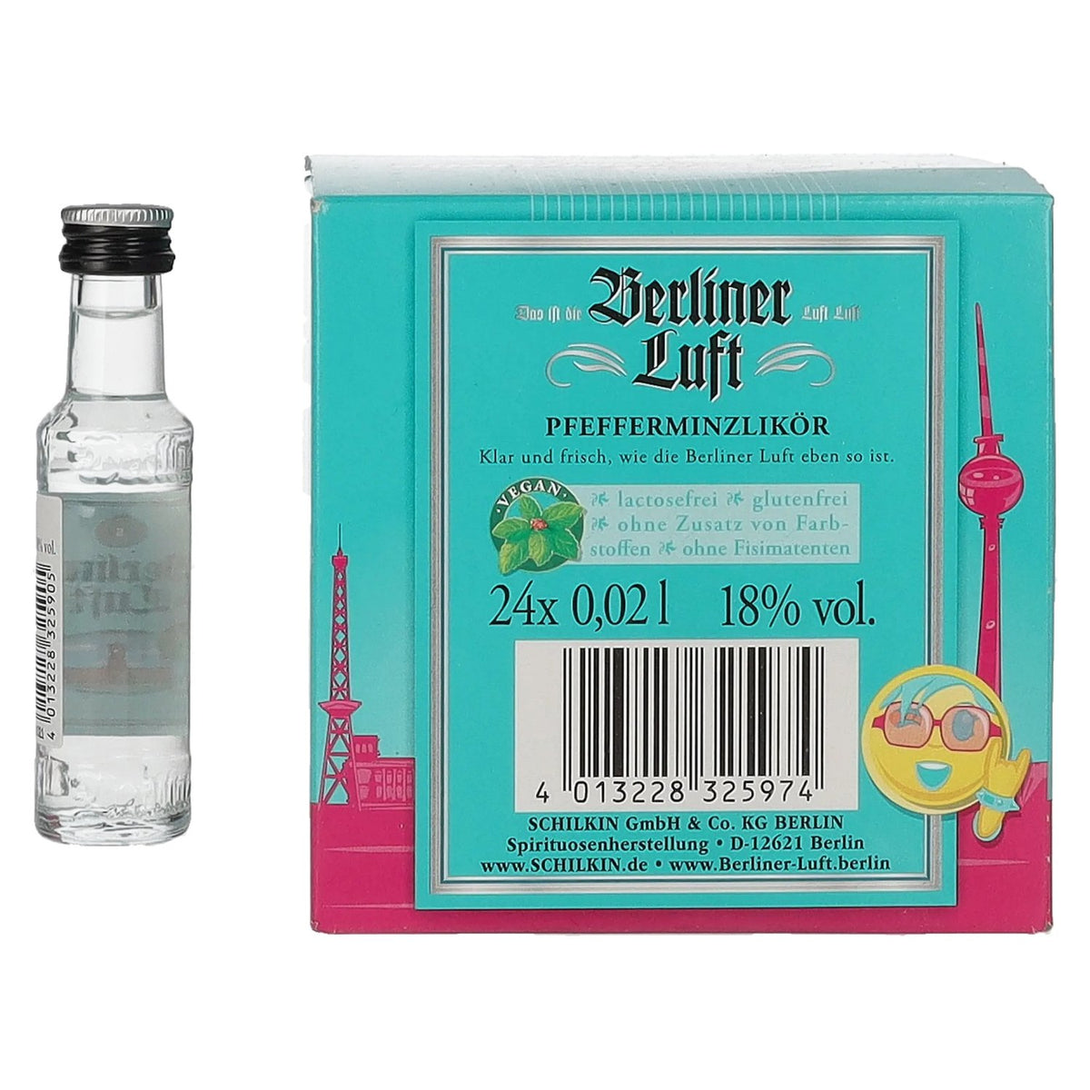 Berliner Luft LA FRAÎCHEUR Liqueur de menthe 18% vol. 24x0,02l