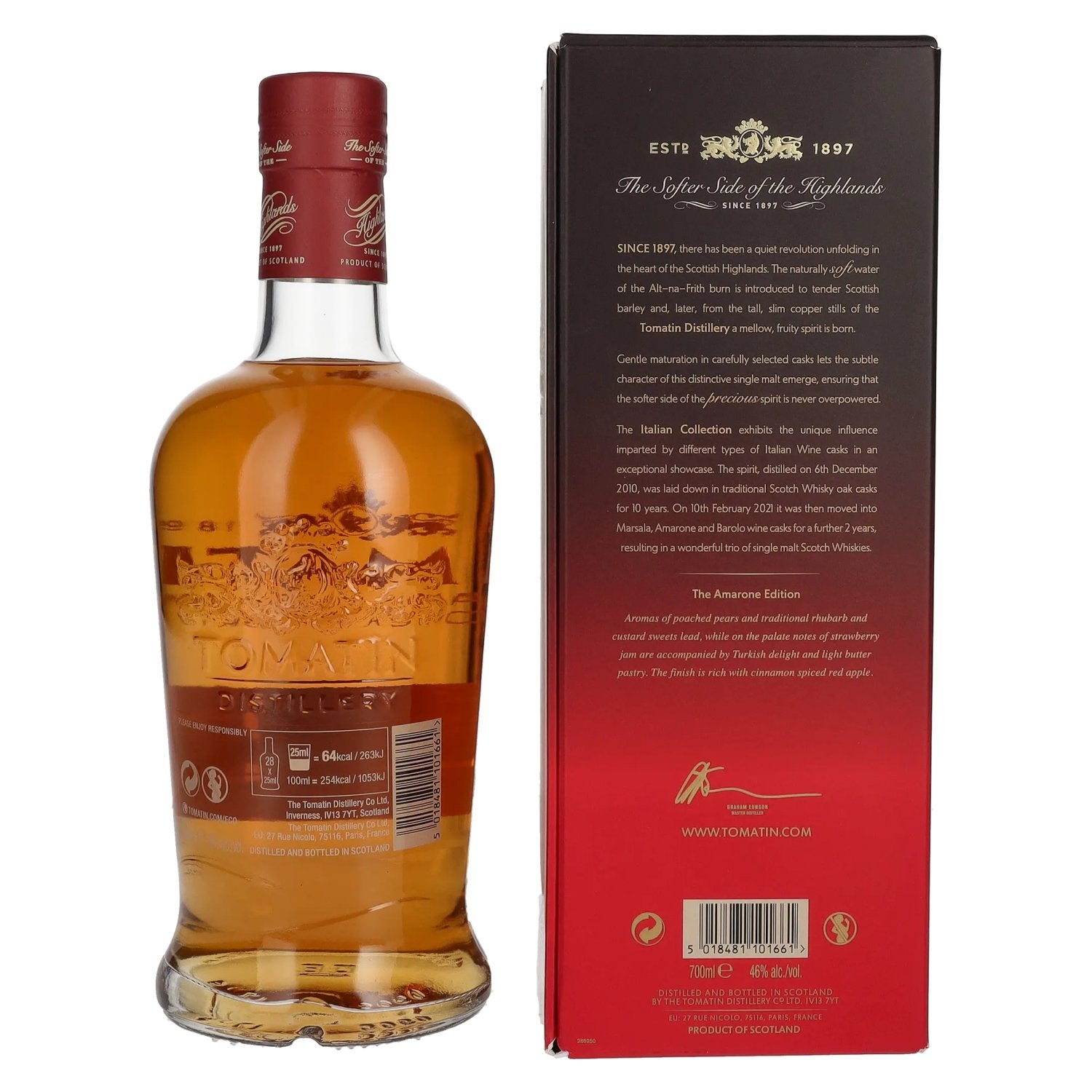 Tomatin 12 Years Old Italian Collection AMARONE CASKS 2010 46% Vol. 0,7l in Geschenkbox