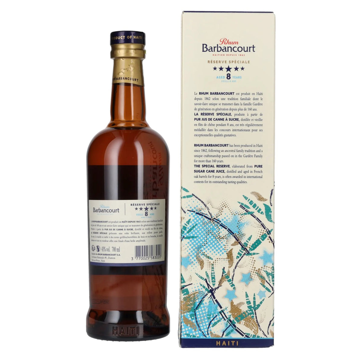 Barbancourt 8 Years Old Réserve Spéciale Haiti Rhum 43% Vol. 0,7l in Geschenkbox