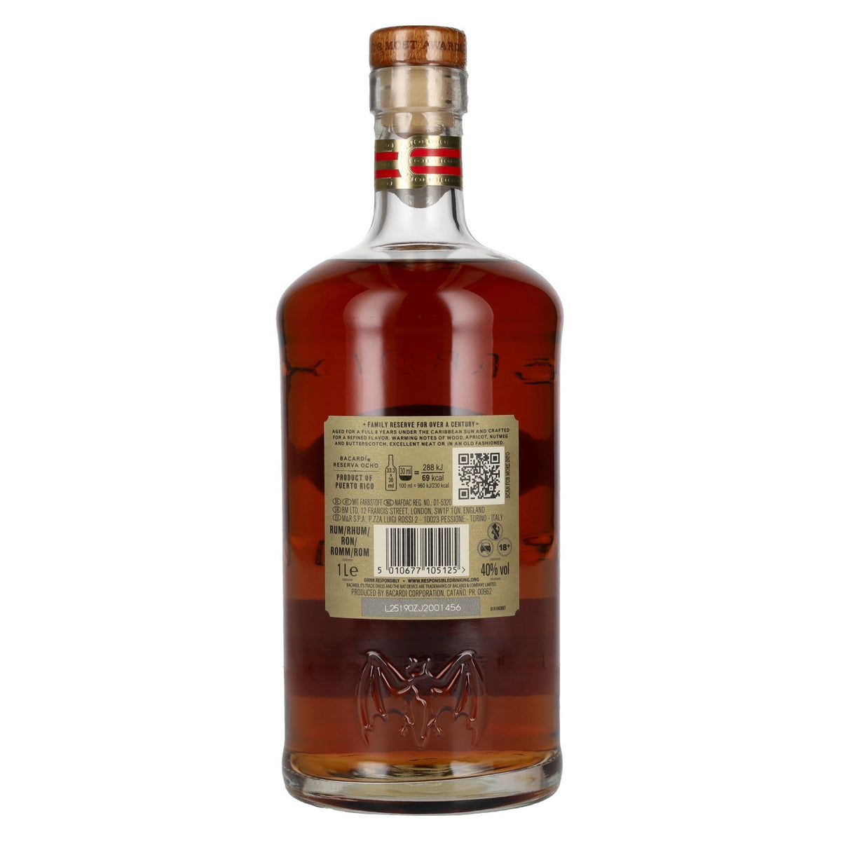Bacardi 8 Años RESERVA OCHO Rare Gold Rum 40% Vol. 1l