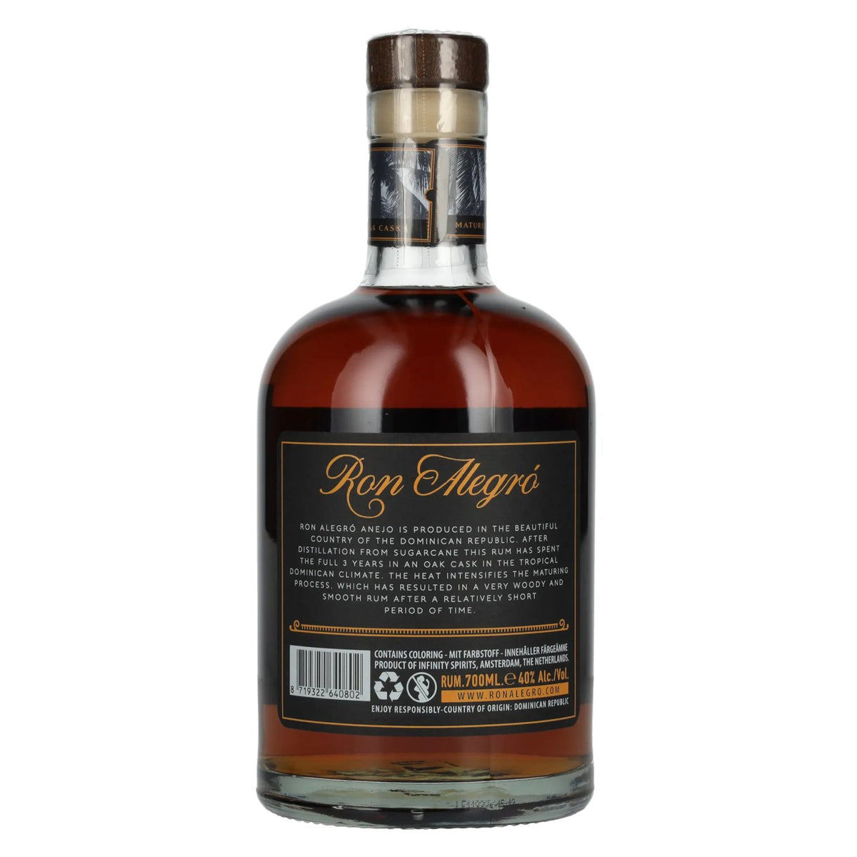 Ron Alegró AÑEJO Dominican Republic Rum 40% Vol. 0,7l