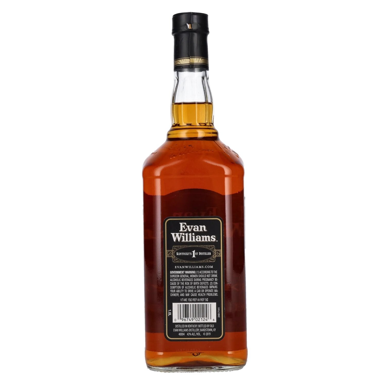 Evan Williams Kentucky Straight Bourbon Whiskey Black Label 43% Vol. 1l