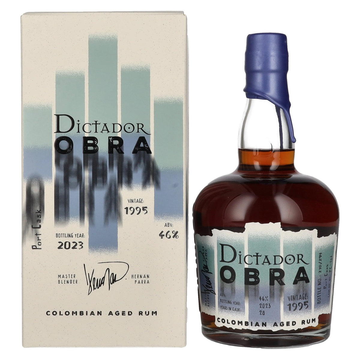 Dictador OBRA VINTAGE 28 Years Old PORT CASK Rum 1995 46% Vol. 0,7l in gift box