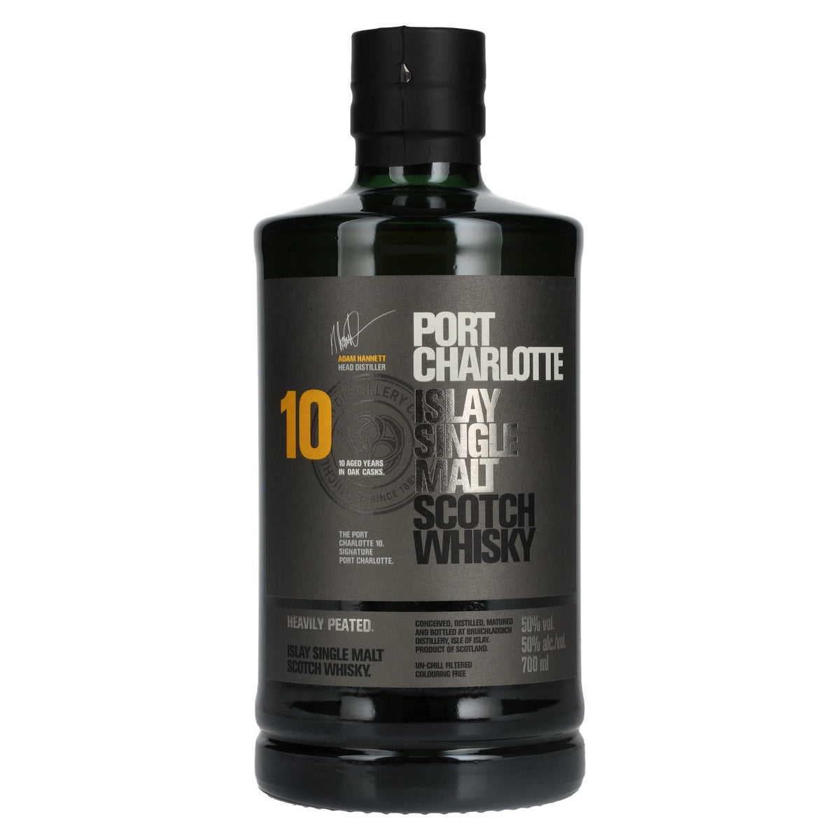 Port Charlotte 10 Years Old Heavily Peated Islay Single Malt 50% Vol. 0,7l