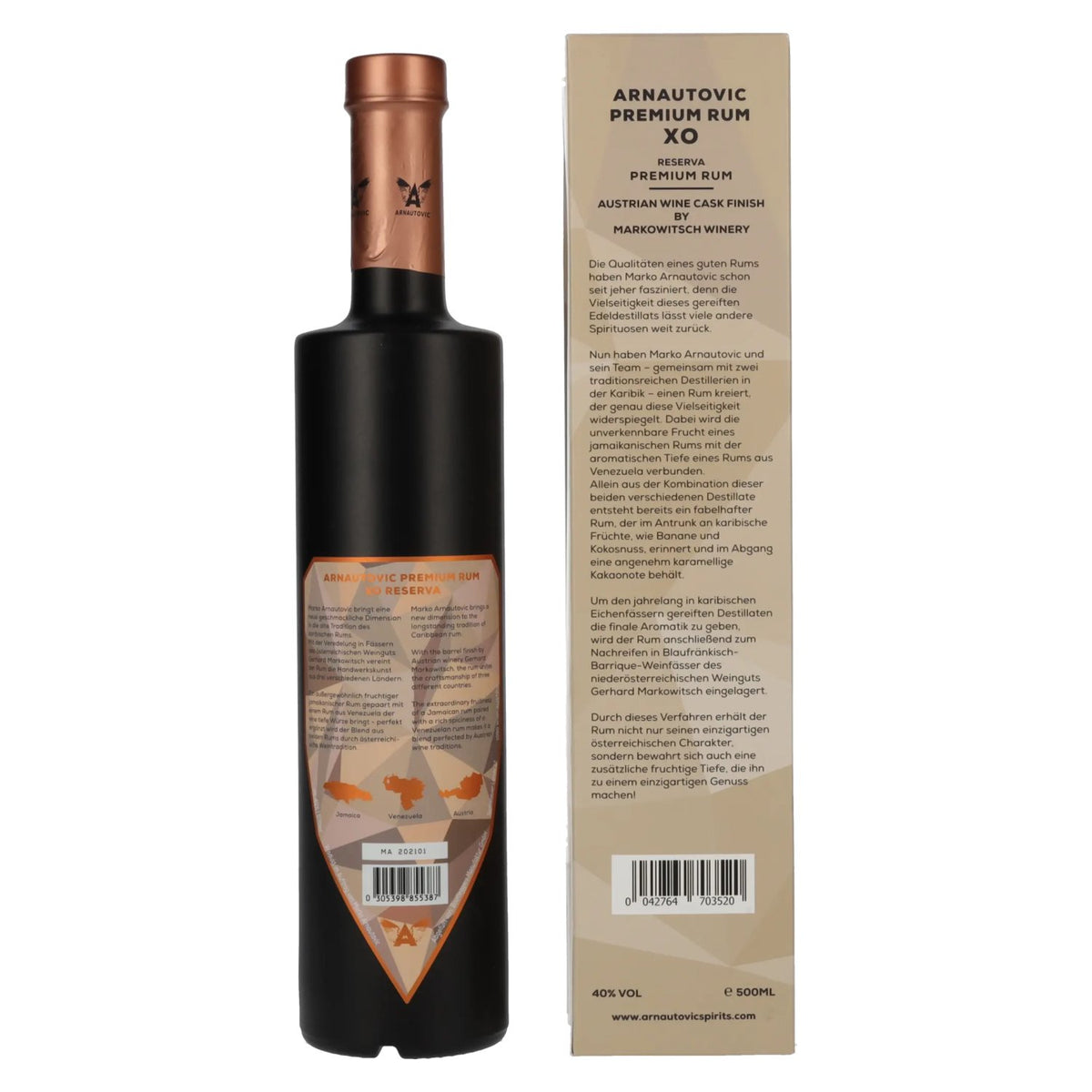 Arnautovic XO Reserva Premium Rum 40% Vol. 0,5l in gift box