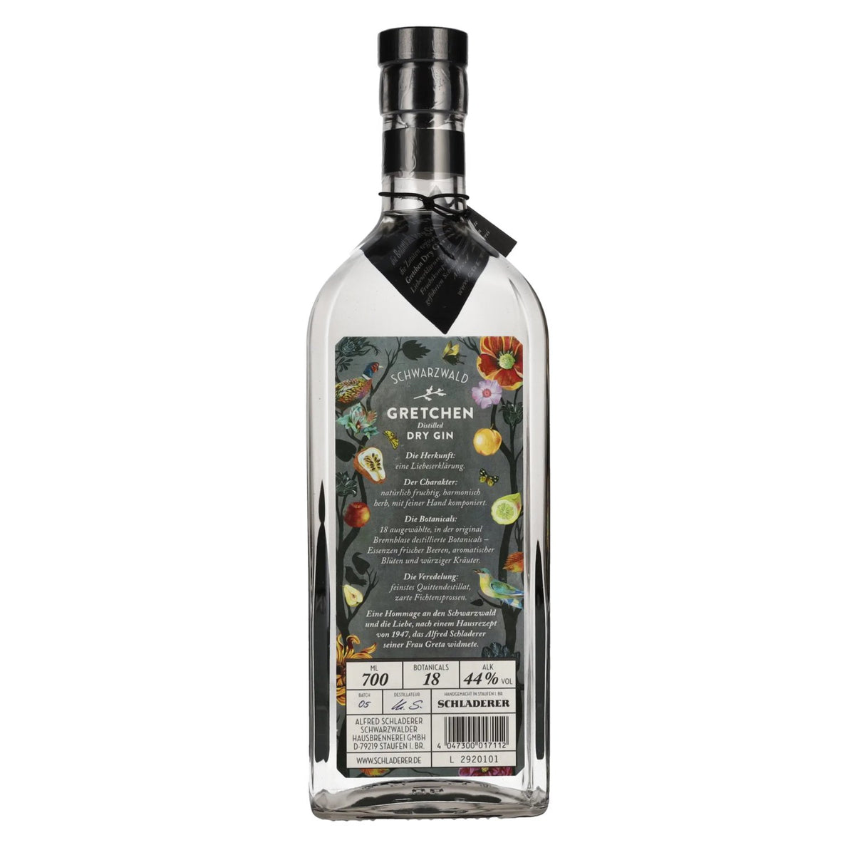 Gretchen Forêt Noire Distillé Sec Gin 44% Vol. 0,7l