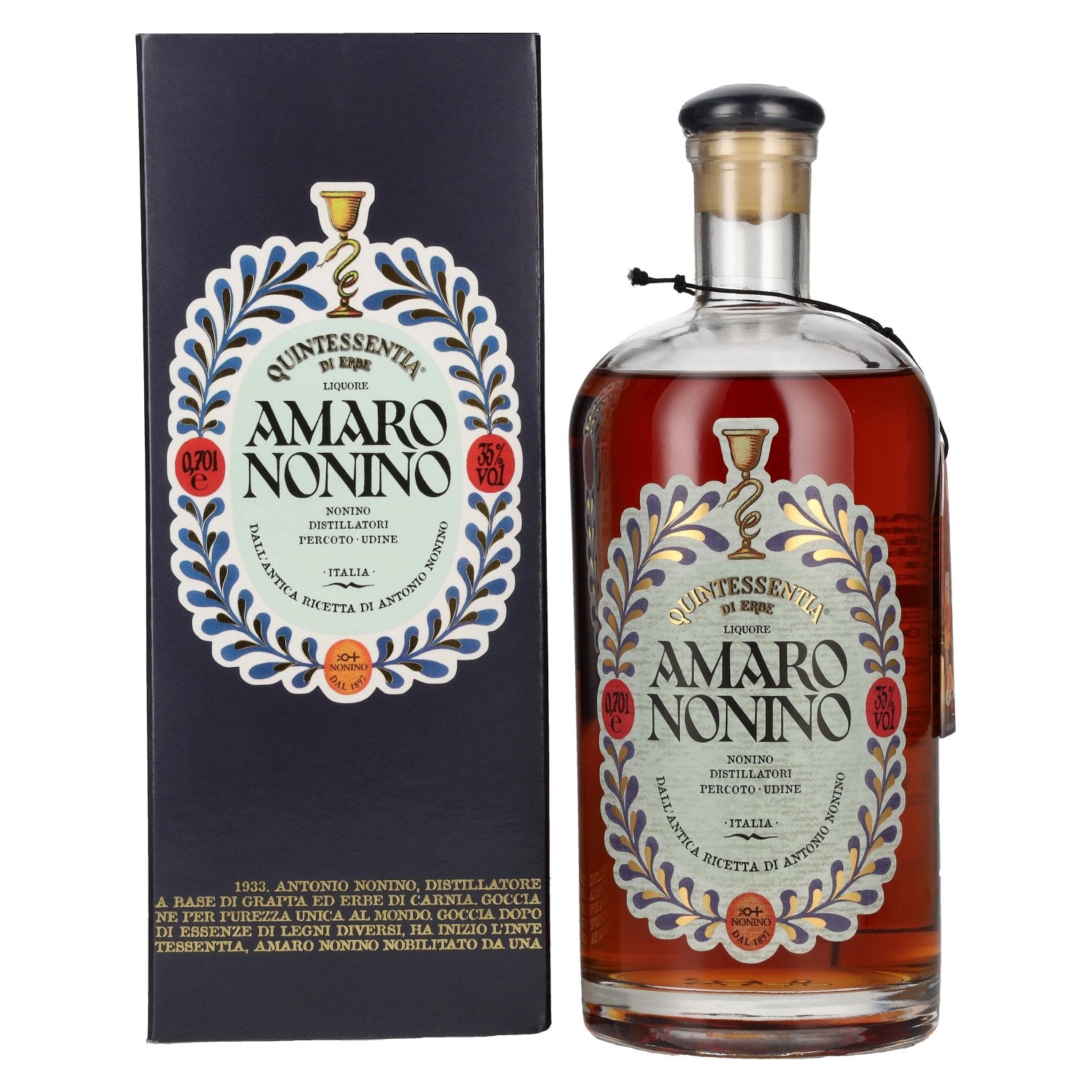Amaro Nonino Quintessentia Di Erbe Liquore 35% Vol. 0,7l in gift box