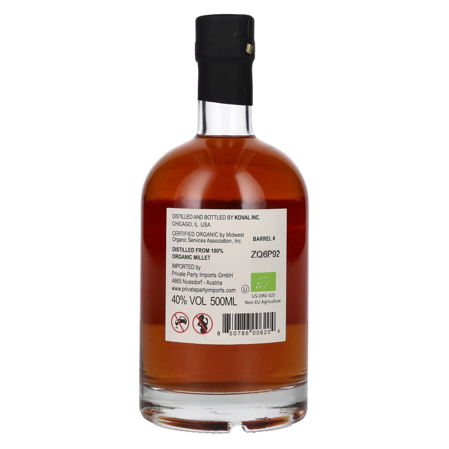 Koval MILLET Single Barrel Whiskey 40% Vol. 0,5l