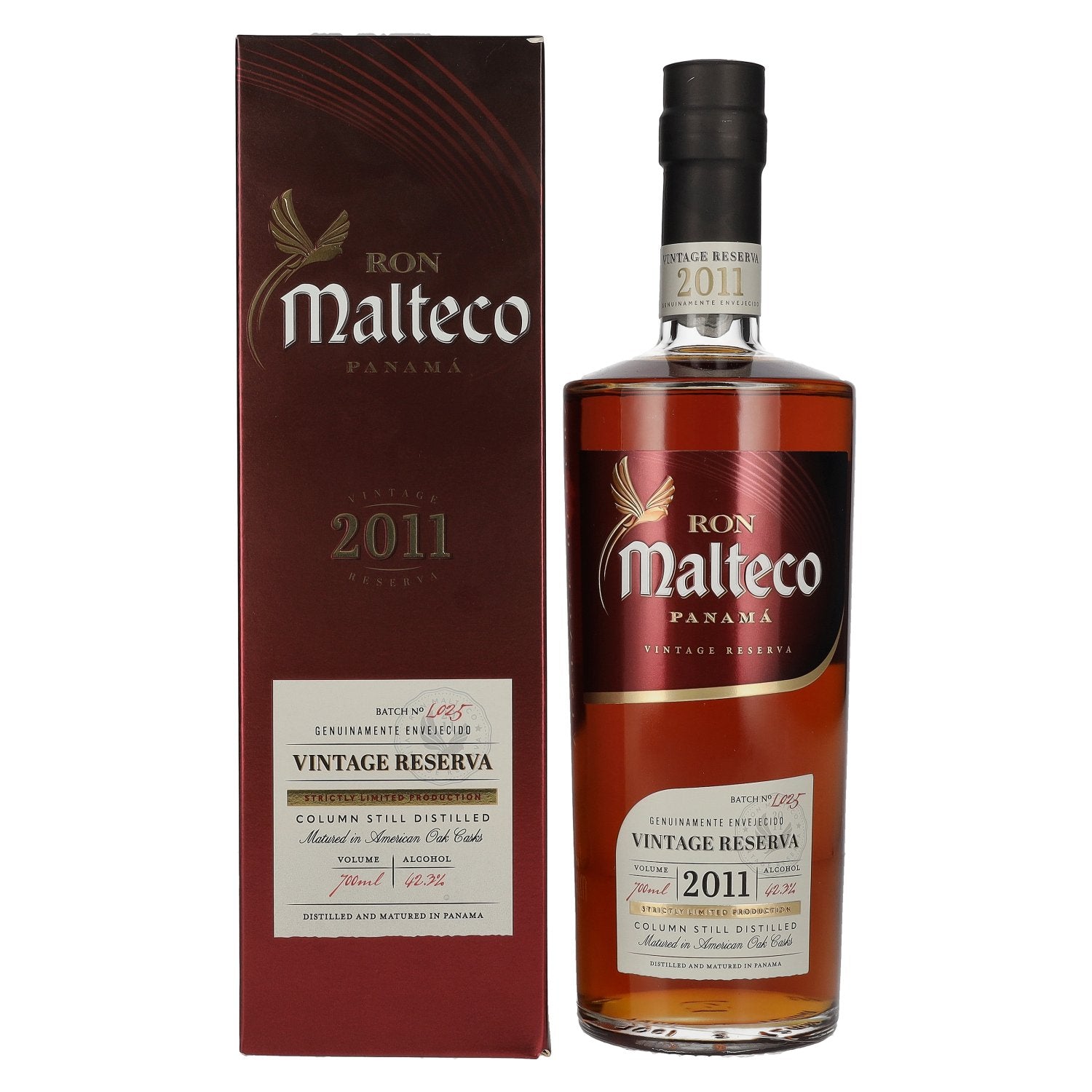 Ron Malteco Vintage Reserva Panamá 2011 42,3% vol. 0,7l en boîte cadeau