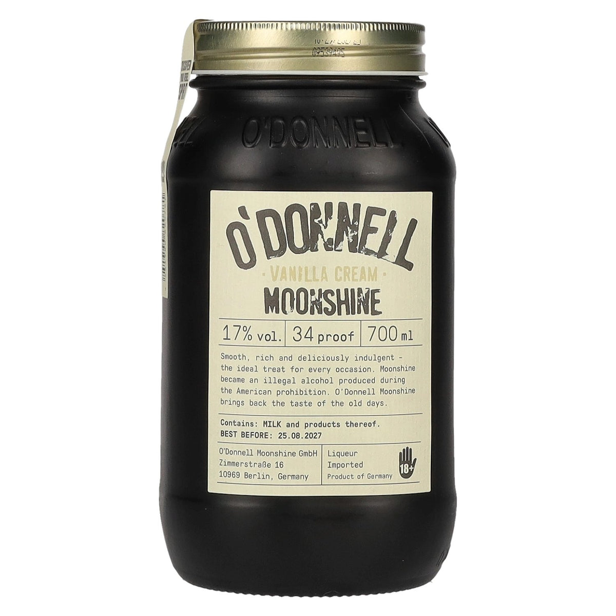 O'Donnell Moonshine VANILLA CREAM Liqueur 17% vol. 0,7l