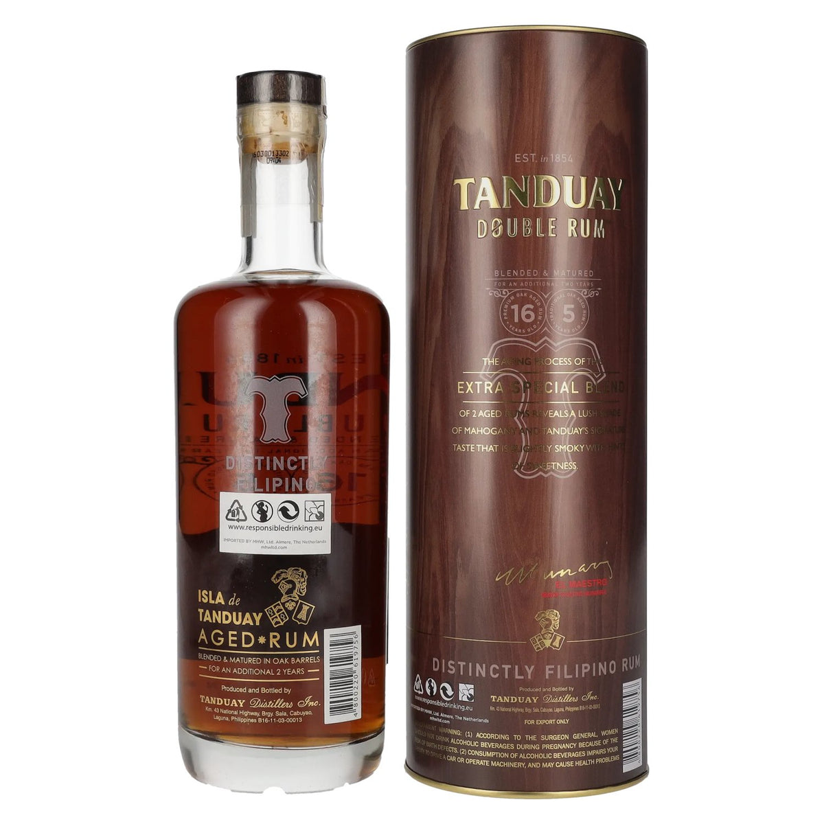 Tanduay Double Filipino Rum 40% Vol. 0,7l in Tinbox