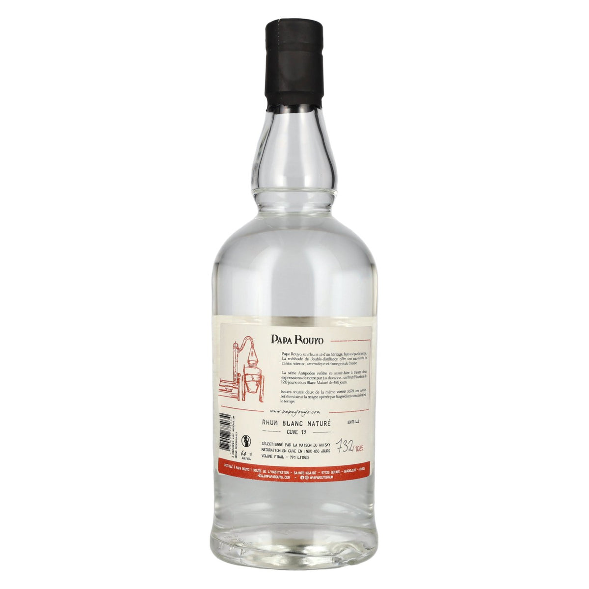 Papa Rouyo Blanc Maturé Antipodes Rhum Agricole 64% vol. 0.7 l