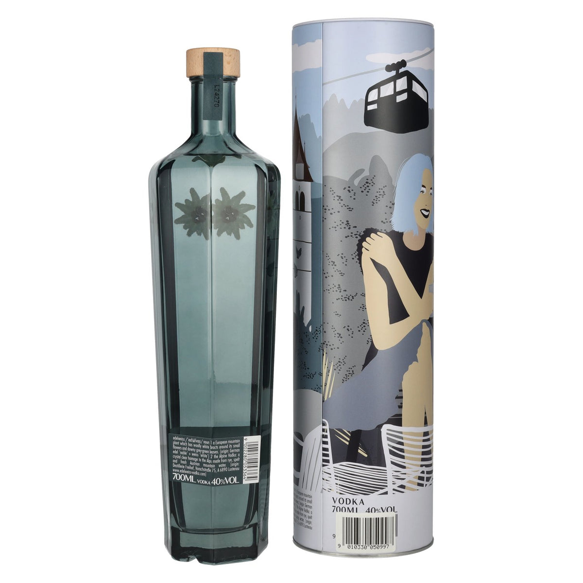 Edelweiss The Alpine Vodka KITZBÜHEL 40% Vol. 0,7l in Tinbox