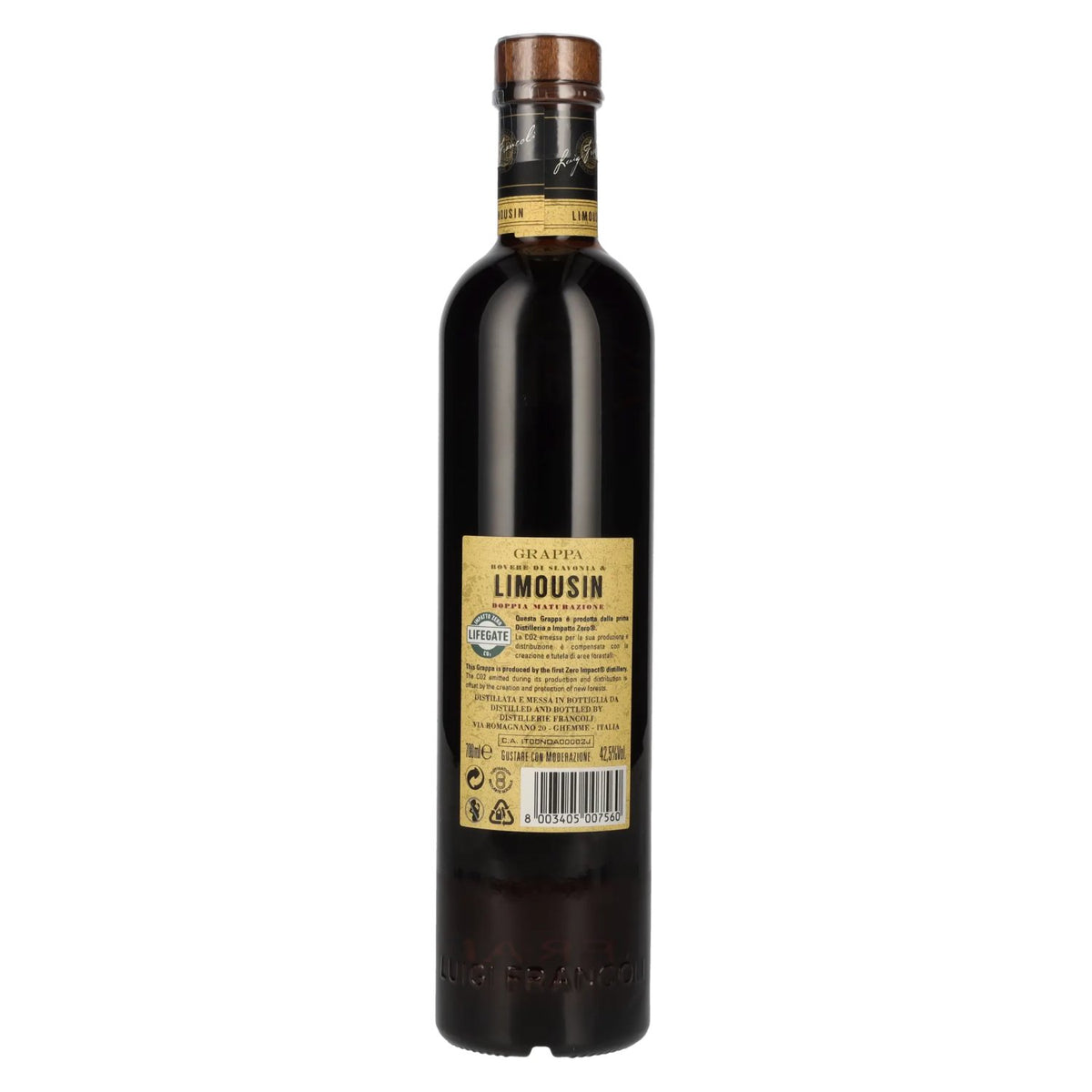 Luigi Francoli Grappa Rovere Di Slavonia &amp; LIMOUSIN 42,5% Vol. 0,7l