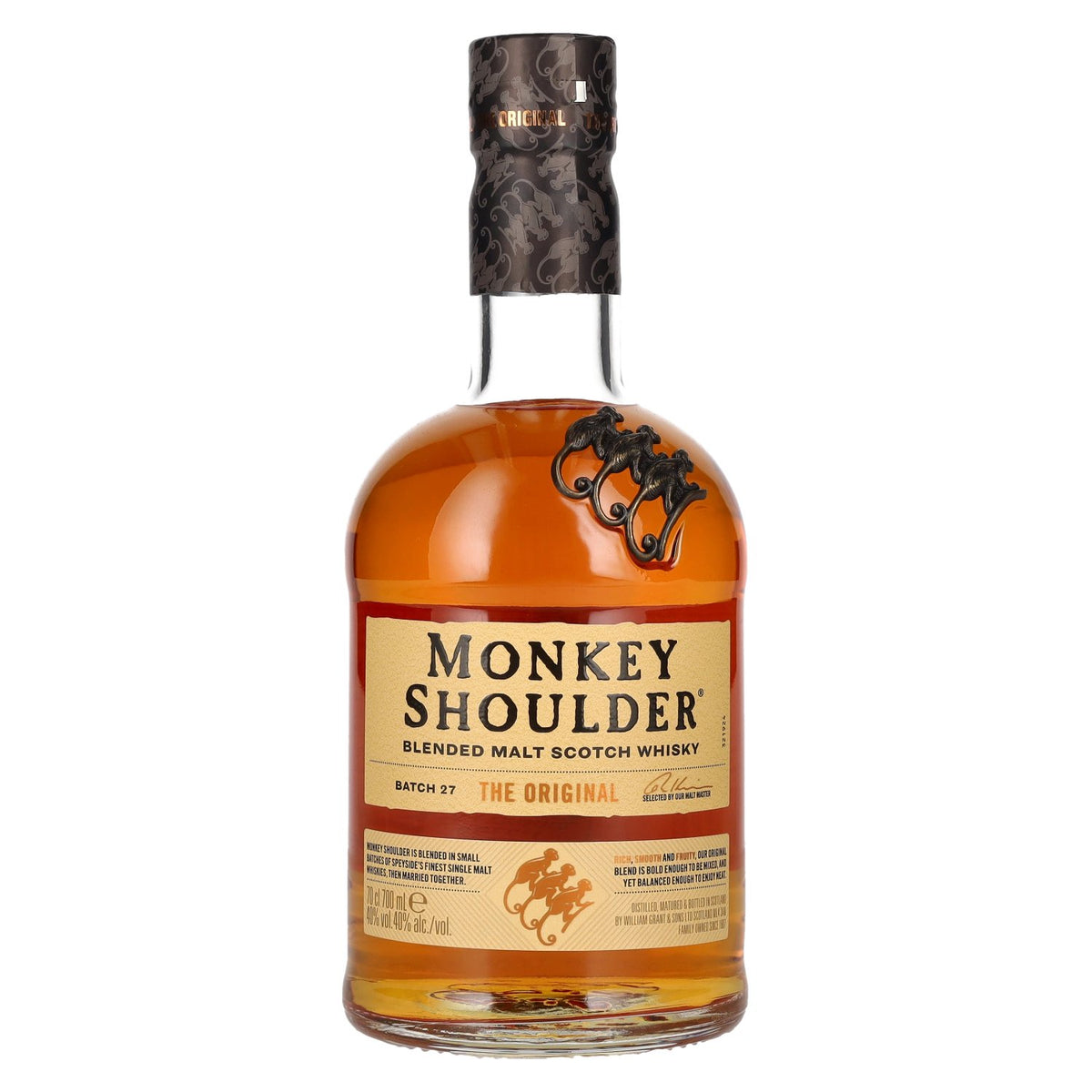 Monkey Shoulder THE ORIGINAL Blended Malt Batch 27 40% Vol. 0,7l