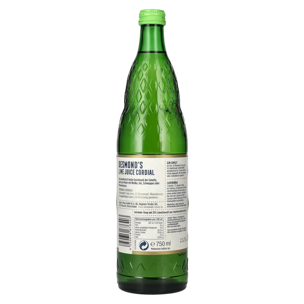 Desmond's Lime Juice Cordial 0,75l