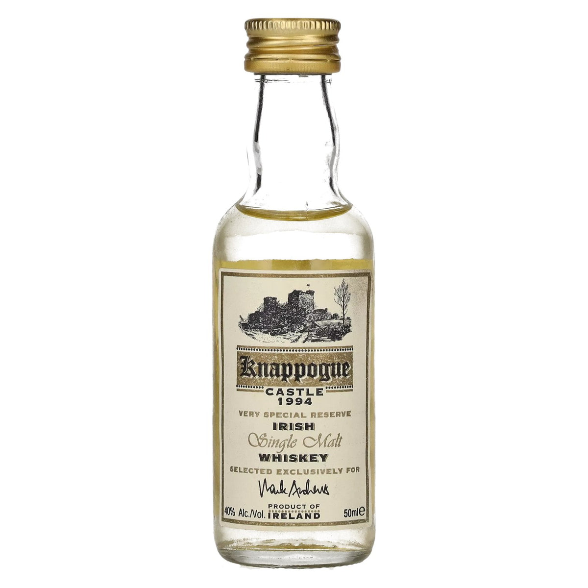 Knappogue Castle VERY SPECIAL RESERVE Irish Whiskey 1994 40% Vol. 0,05l