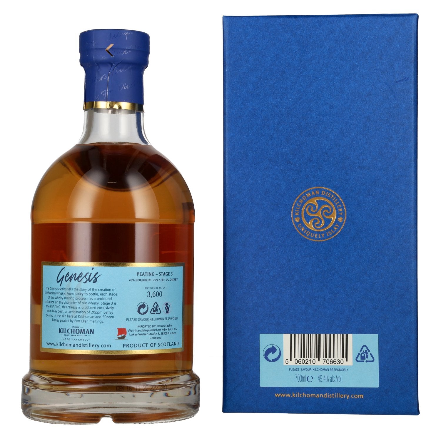 Kilchoman GENESIS PEATING Stage 3 49,4% Vol. 0,7l in Geschenkbox