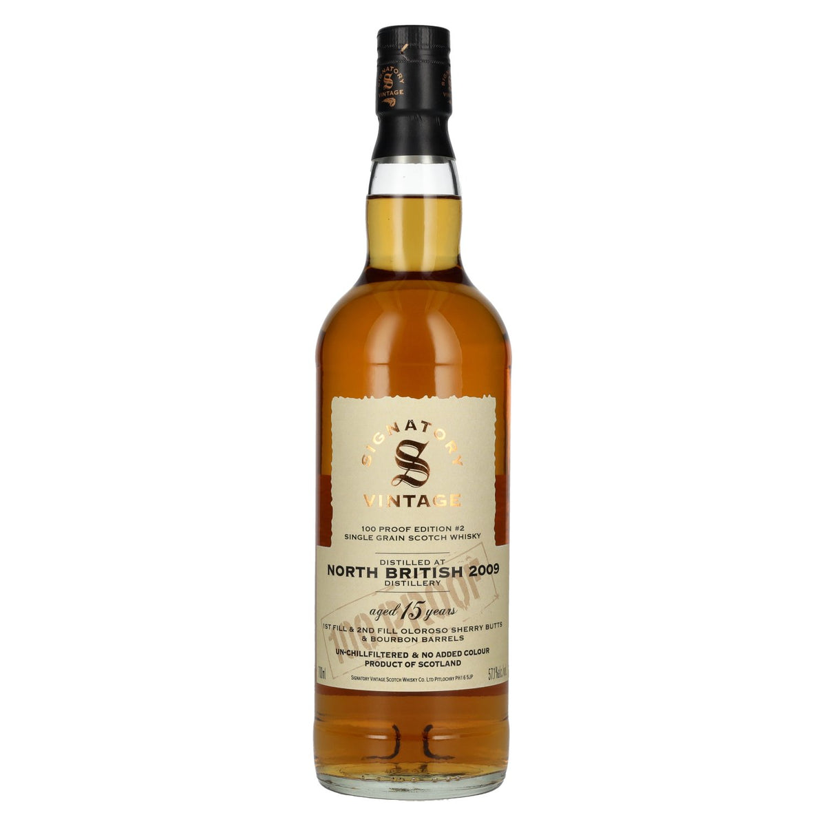 Signatory Vintage 100 Proof Edition North British 15 Years Old Single Grain #2 2009 57.1% vol. 0.7l