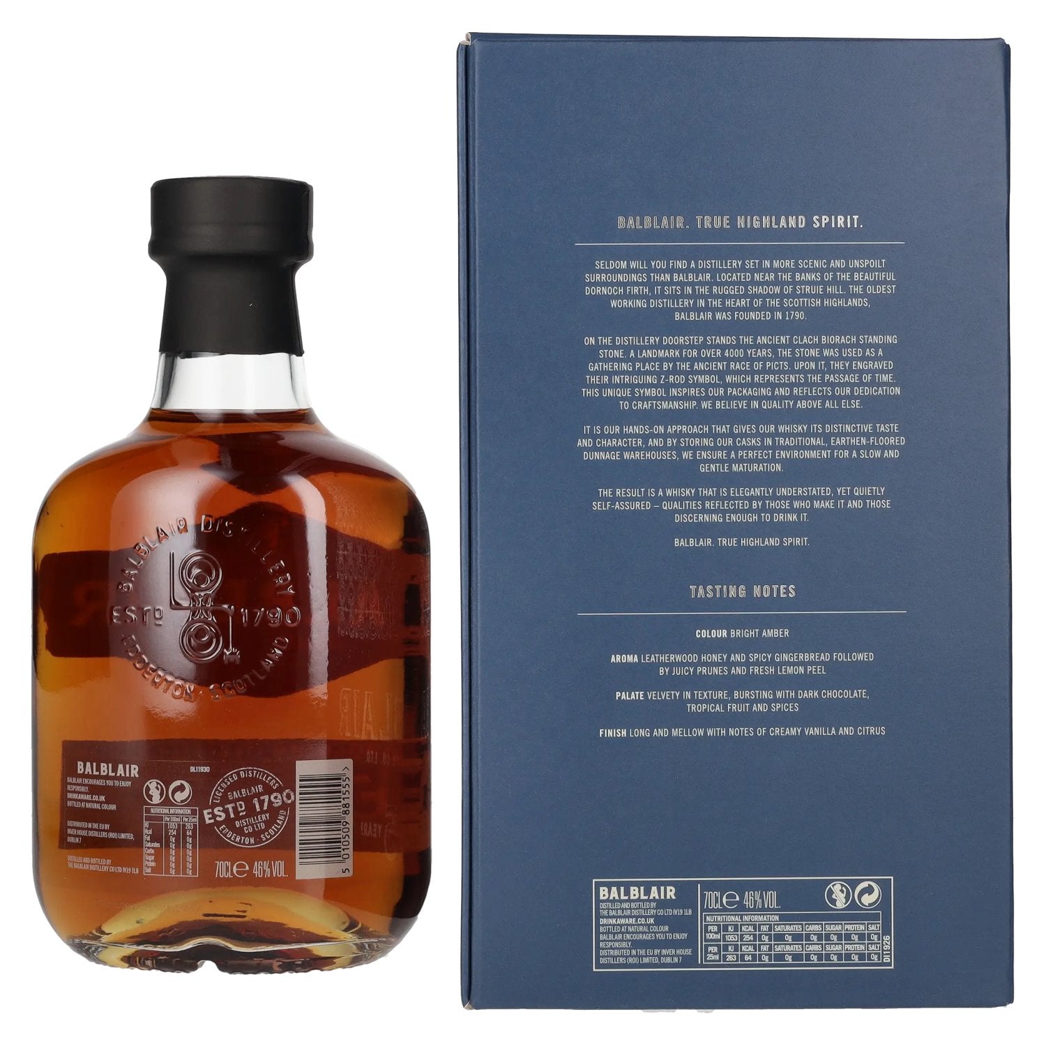 Balblair 15 Years Old Highland Single Malt 46% Vol. 0,7l en coffret cadeau