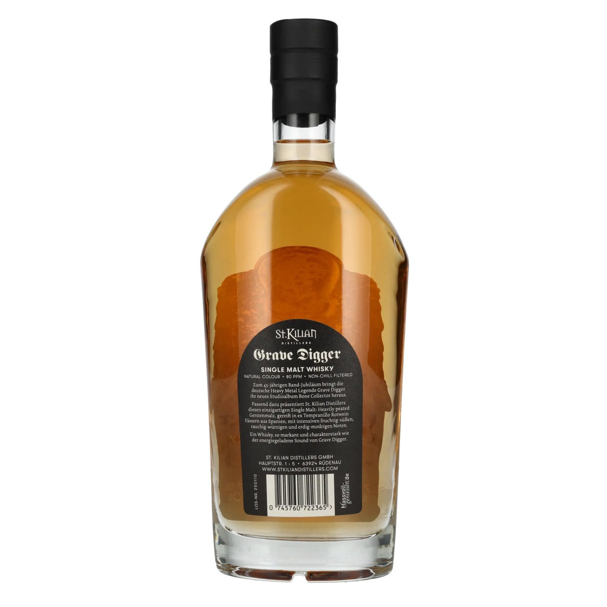 St. Kilian GRAVE DIGGER Bone Collector Heavily Peated Single Malt Whisky 47% Vol. 0,7l