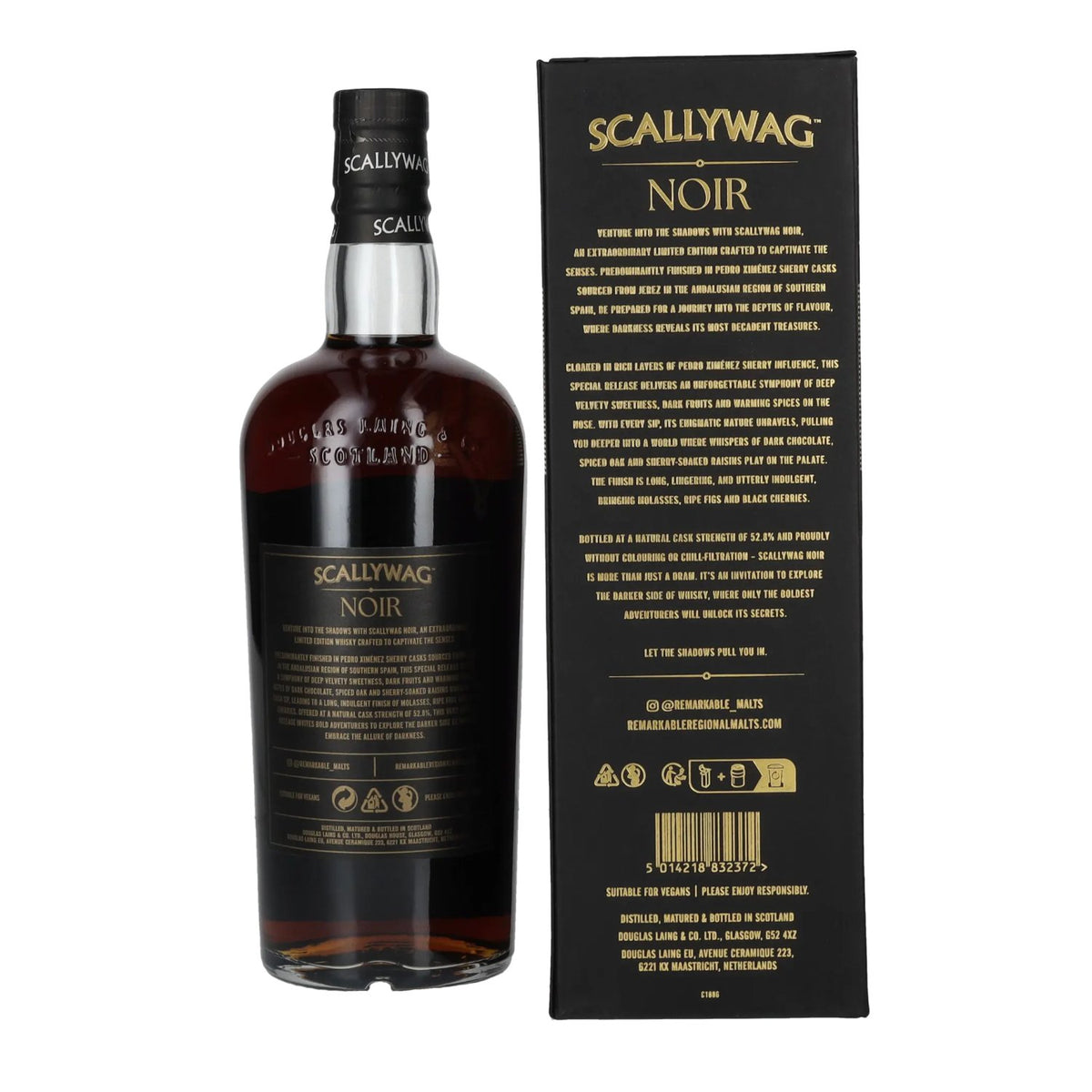 Douglas Laing SCALLYWAG Noir Edition PX Sherry Cask Speyside Blended Malt 52,8% Vol. 0,7l in gift box