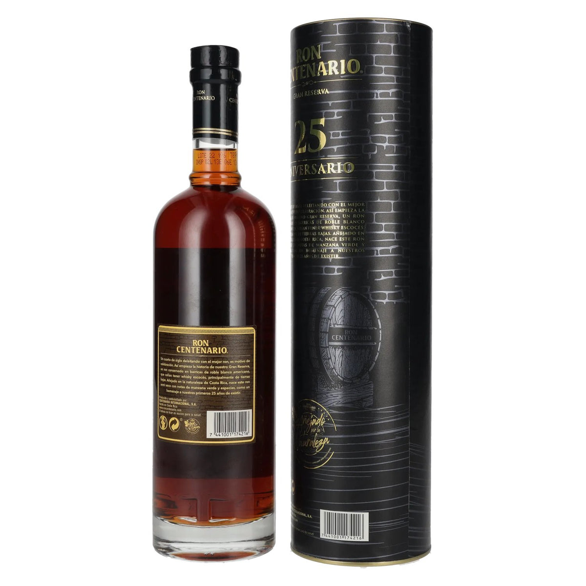 Ron Centenario GRAN RESERVA 25 Aniversario Rum 40% Vol. 0,7l en boîte cadeau