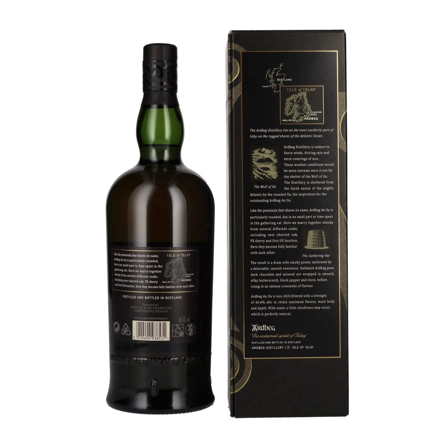 Ardbeg AN OA Islay Single Malt 46,6% Vol. 1l in gift box