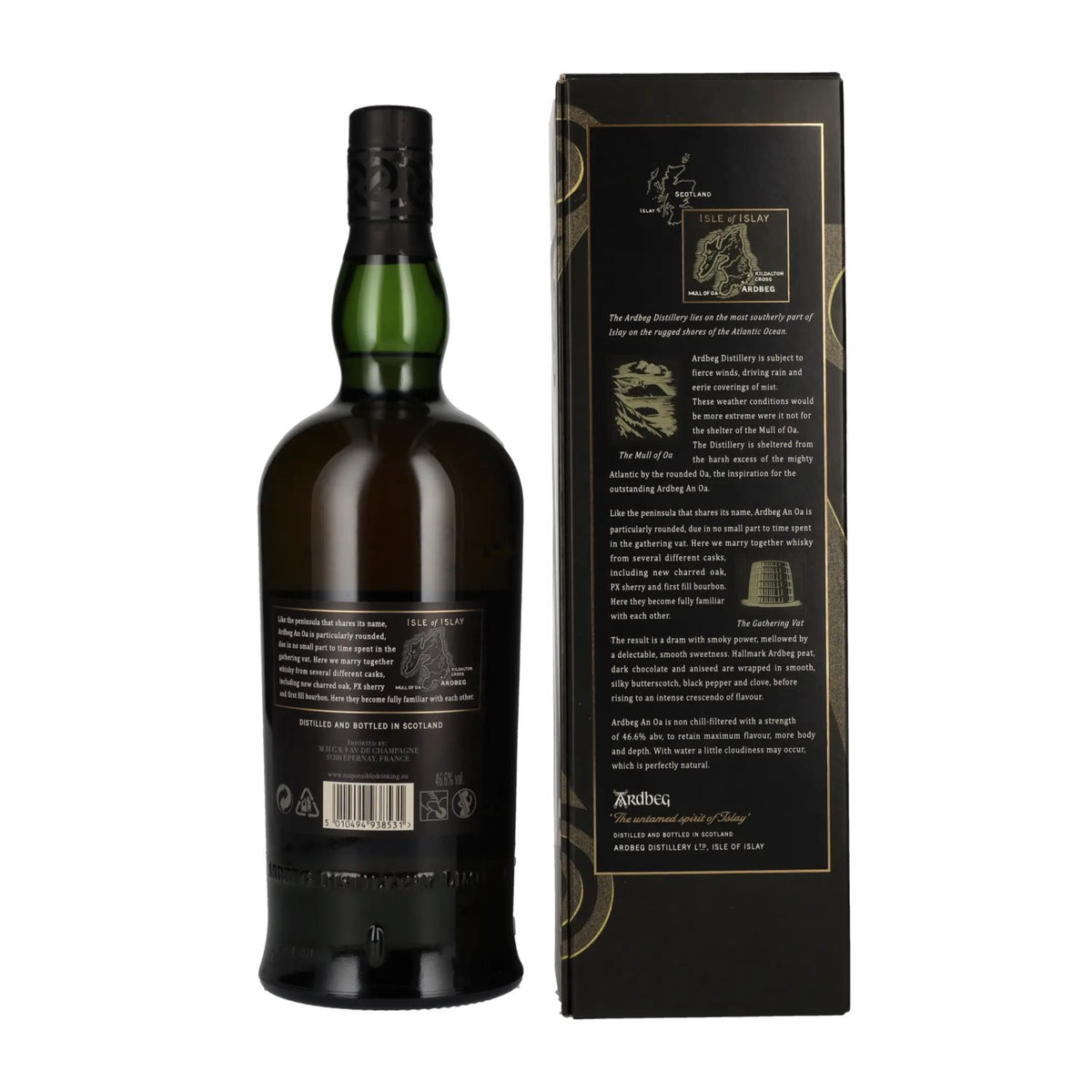Ardbeg AN OA Islay Single Malt 46,6% vol. 1l en coffret cadeau