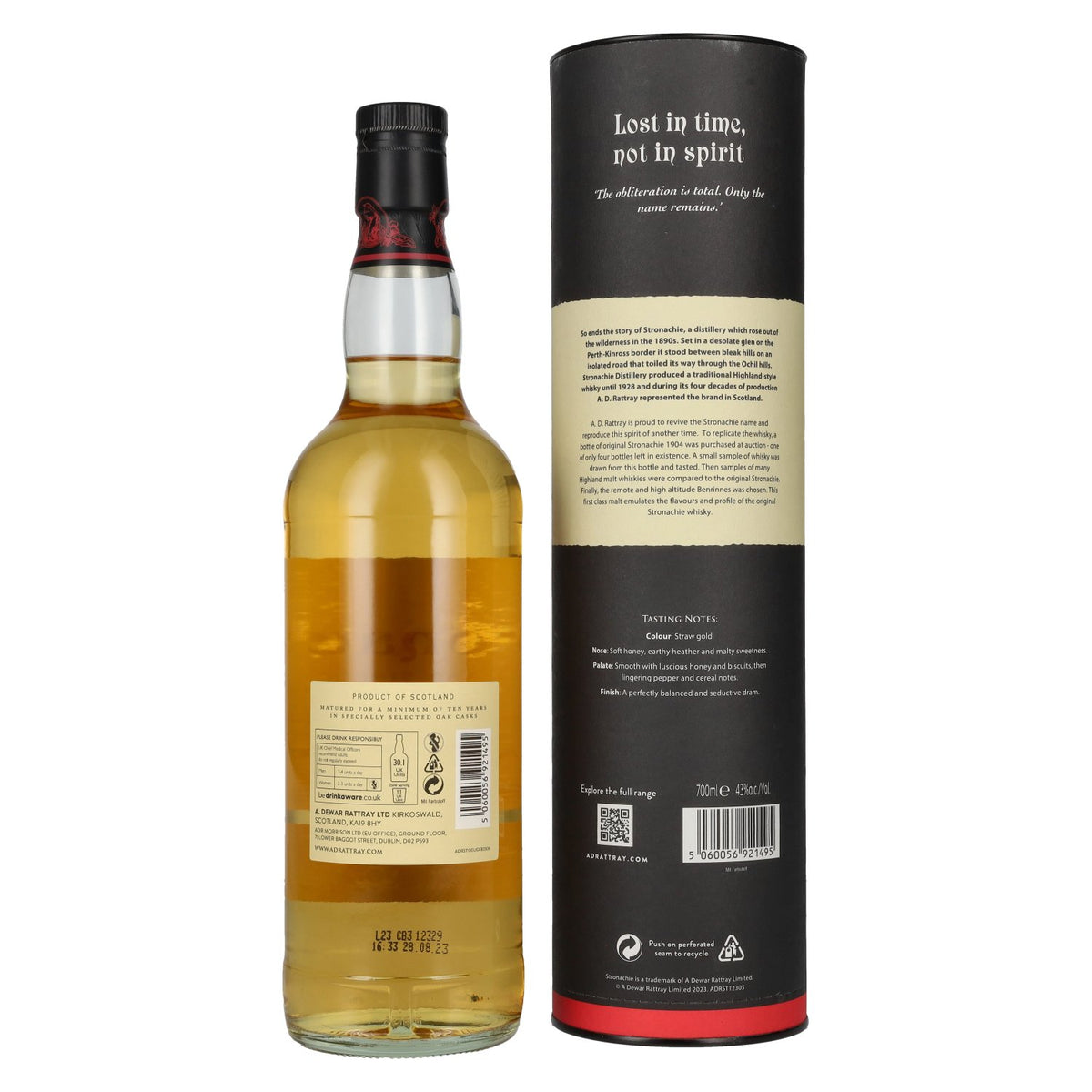 A.D. Rattray Stronachie 10 Years Old Highland Single Malt 43% Vol. 0,7l in Geschenkbox