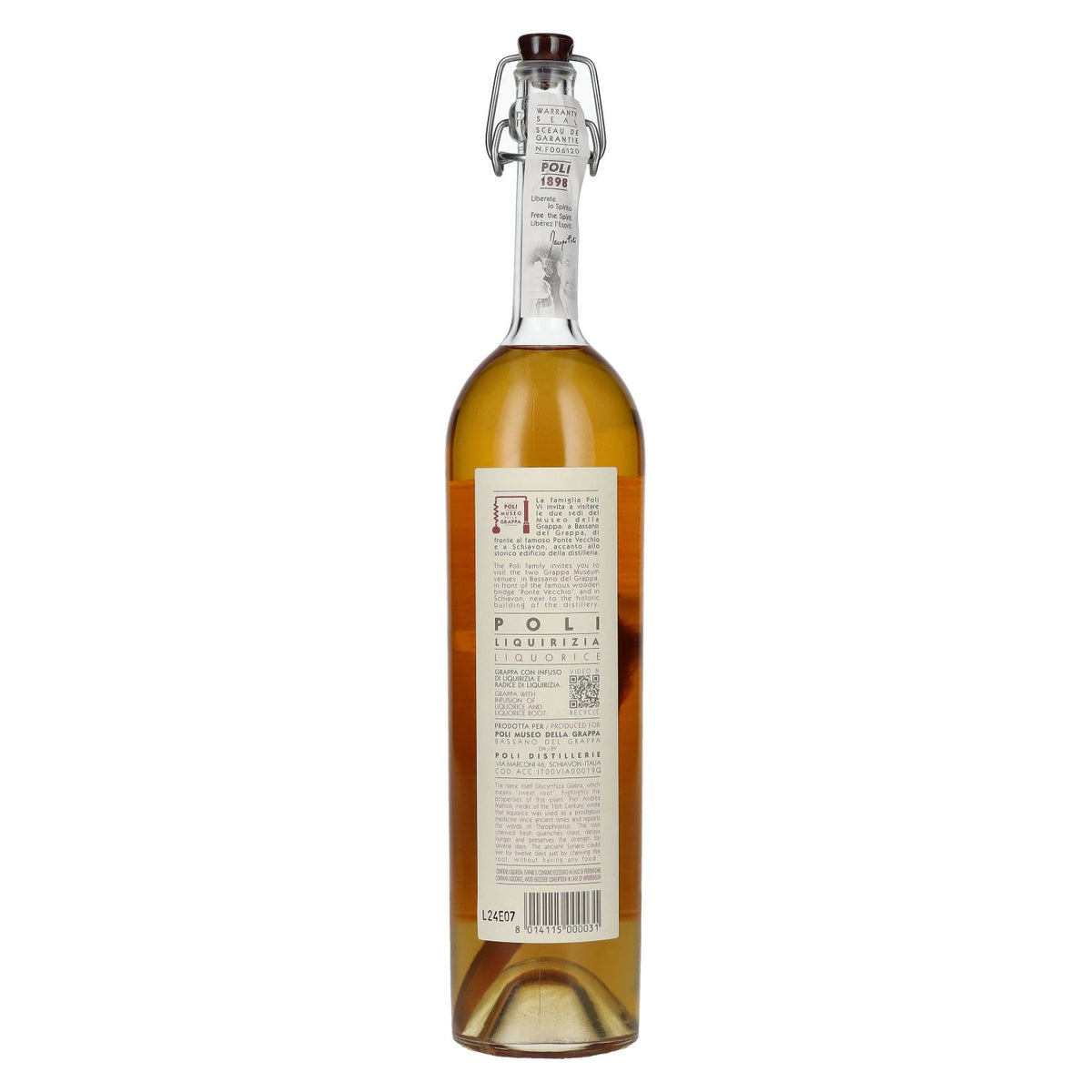 Poli Grappa Liquirizia 40% Vol. 0,5l