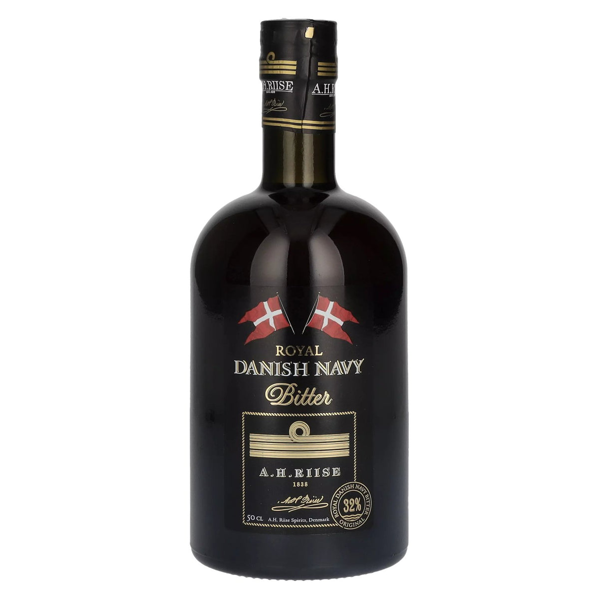 A.H. Riise Royal DANISH NAVY Westindian Bitter 32 % vol. 0,5 l