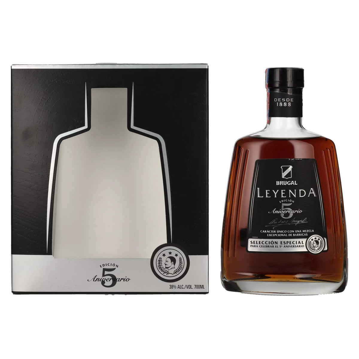 Brugal LEYENDA 5 Years Old Selección Especial 38% Vol. 0,7l en boîte cadeau