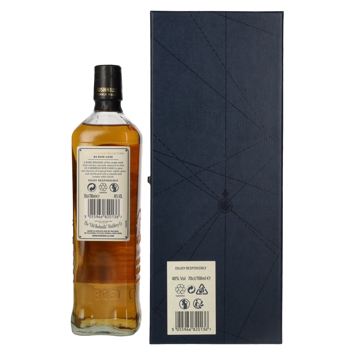 Bushmills RUM CASK Reserve The Steamship Collection 40% Vol. 0,7l in gift box