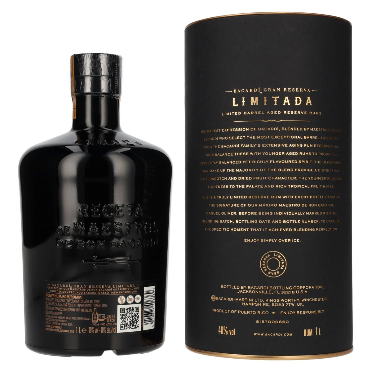 Bacardi Gran Reserva LIMITADA Limited Batch Rum 40% Vol. 1l in gift box