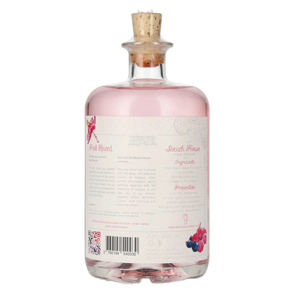 Beach House Pink Spiced 40% Vol. 0,7l