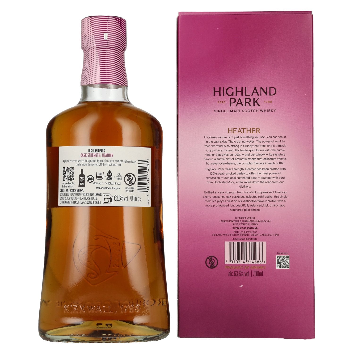 Highland Park HEATHER Cask Strength Single Malt Scotch Whisky 63,6% Vol. 0,7l in gift box