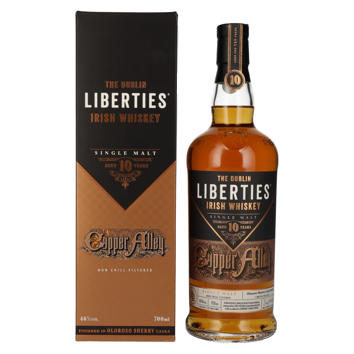 The Dublin Liberties Copper Alley 10 Years Old Oloroso Sherry Cask Finish 46% Vol. 0,7l in gift box