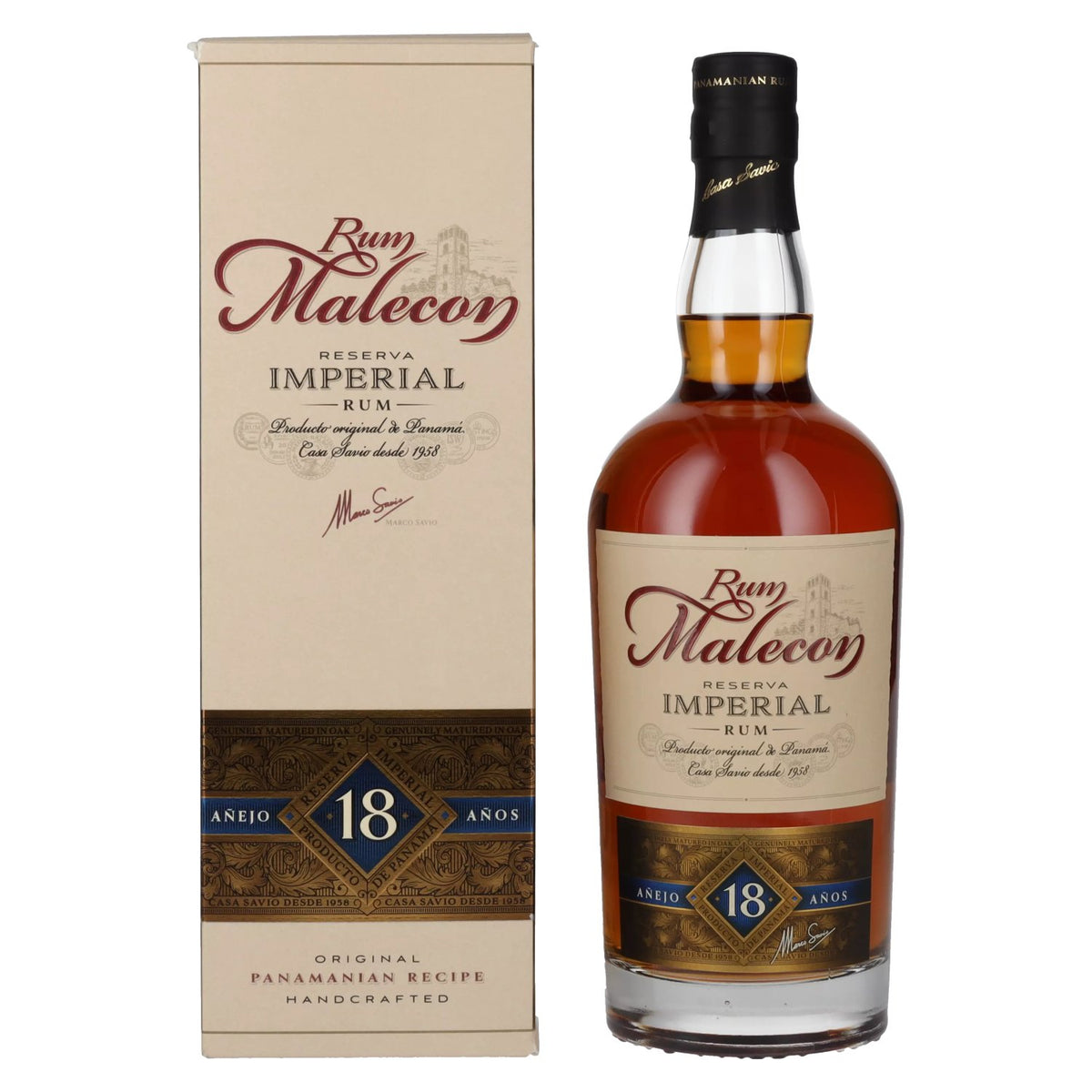 Rum Malecon Añejo 18 Años Reserva Imperial 40% Vol. 0,7l in gift box