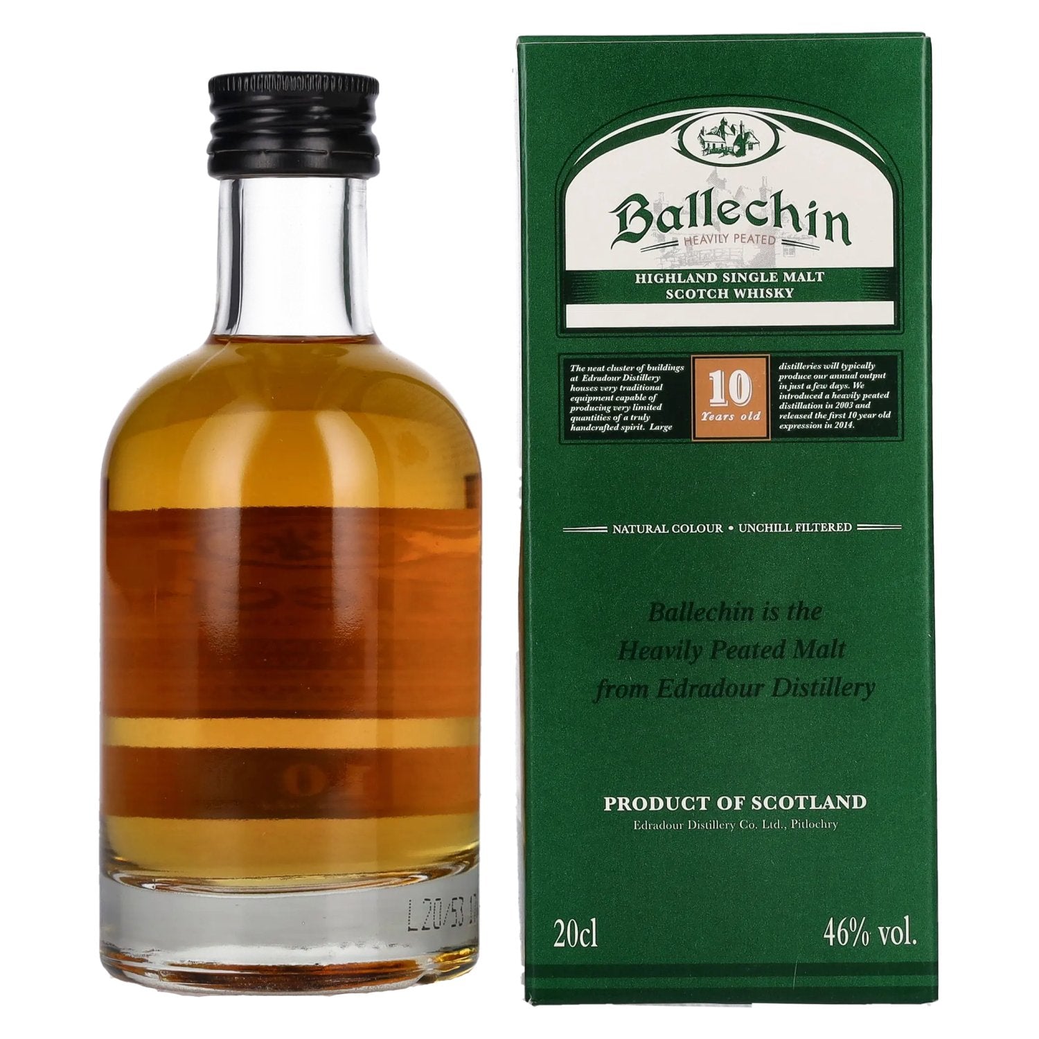 Edradour Ballechin 10 Years Old Highland Single Malt 46% Vol. 0,2l in Geschenkbox
