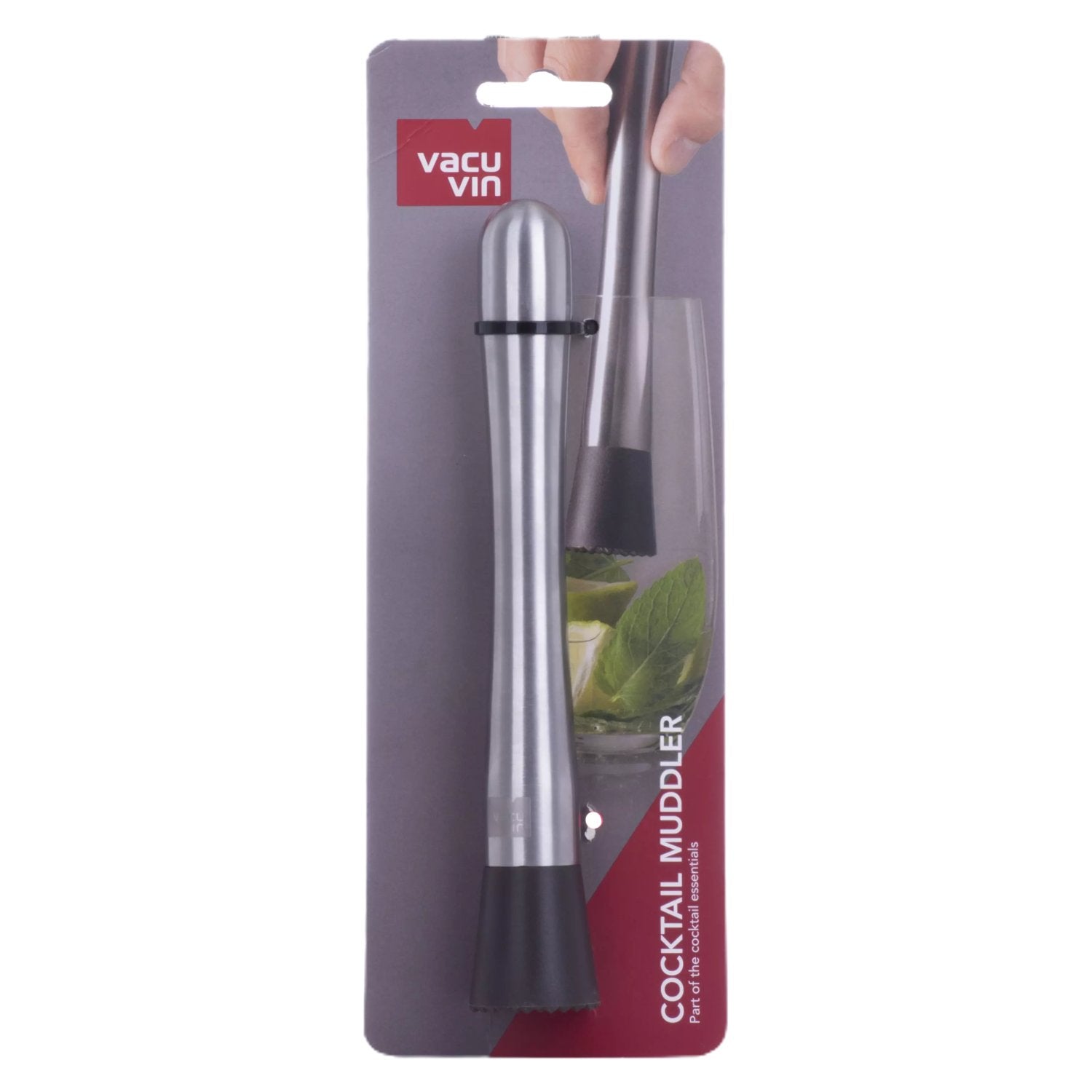 VACU VIN Poussoir à cocktail Acier inoxydable 20,5 cm 1 pièce