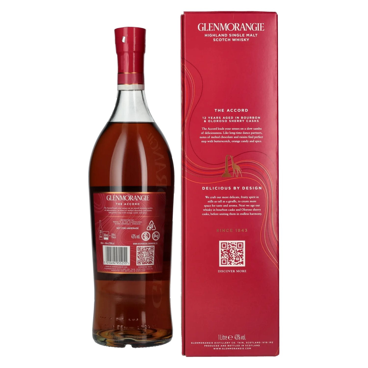 Glenmorangie The ACCORD 12 Years Old Bourbon & Sherry Cask 43% Vol. 1l in Geschenkbox