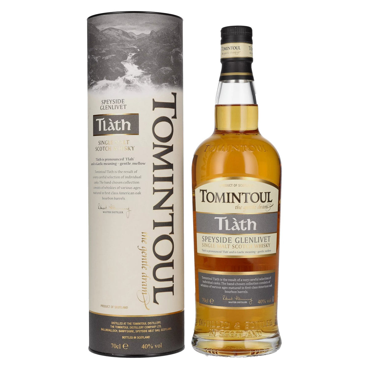 Tomintoul Tlàth Single Malt Scotch Whisky 40% Vol. 0,7l en boîte cadeau