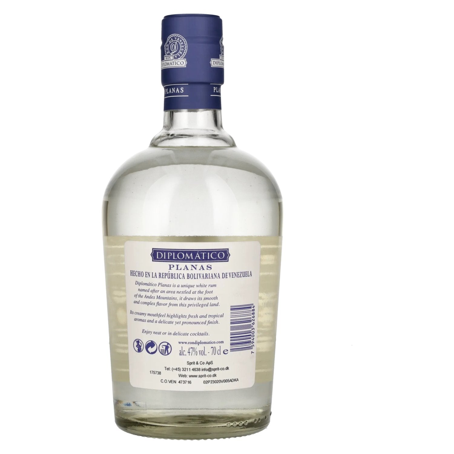 Diplomático PLANAS Ron Blanco Extra Añejo 47% Vol. 0,7l