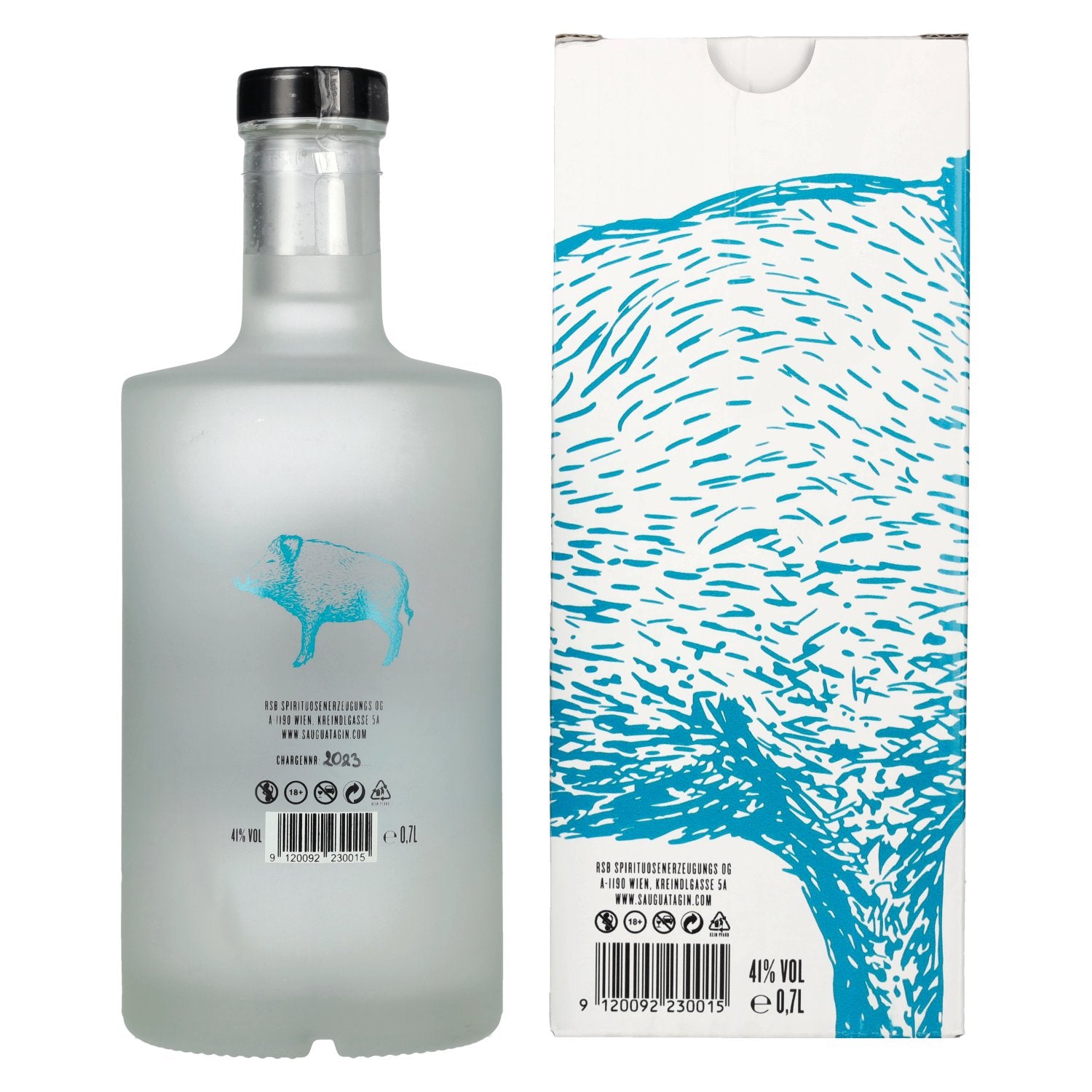 Sau-Guata Gin 41% vol. 0,7l en boîte cadeau