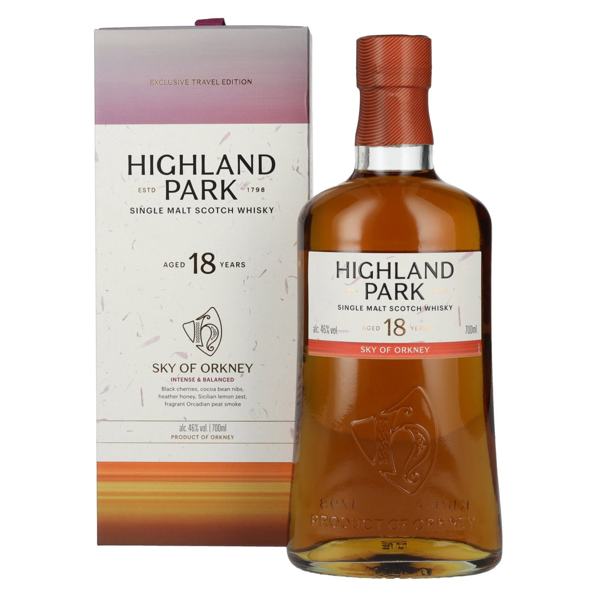 Highland Park 18 Years Old SKY OF ORKNEY Single Malt Scotch Whisky 46% Vol. 0,7l en coffret cadeau