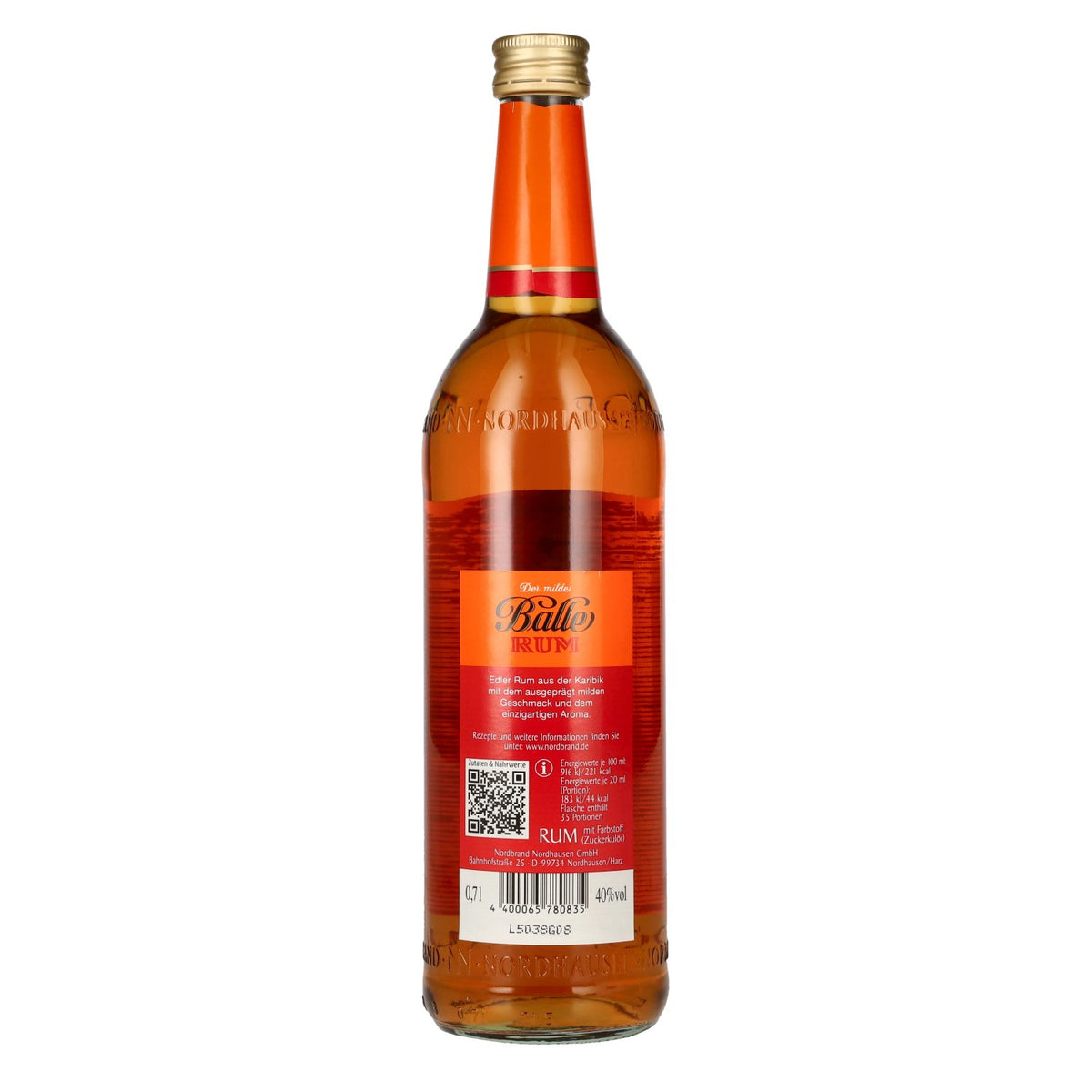 Le doux Balle Rum véritable rhum d'outre-mer 40% vol. 0,7l